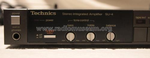 Stereo Integrated Amplifier SU-4; Technics brand (ID = 2314219) Ampl/Mixer