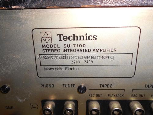 Stereo Integrated Amplifier SU-7100; Technics brand (ID = 2305064) Ampl/Mixer