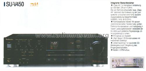 Stereo Integrated Amplifier SU-V450; Technics brand (ID = 2272673) Ampl/Mixer