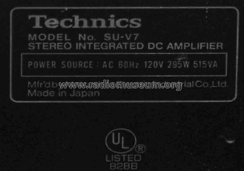 Stereo Integrated DC Amplifier SU-V7; Technics brand (ID = 1635336) Ampl/Mixer