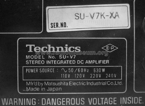 Stereo Integrated DC Amplifier SU-V7; Technics brand (ID = 1635340) Ampl/Mixer