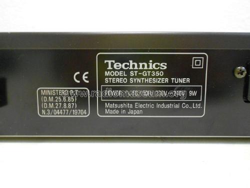 Stereo Synthesizer Tuner ST-GT350; Technics brand (ID = 2264478) Radio