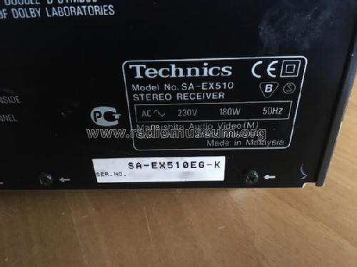 Stereo Receiver SA-EX510; Technics brand (ID = 2457122) Radio