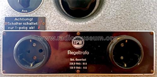 Regeltrafo RT-250/10; Technisch- (ID = 2401278) Equipment