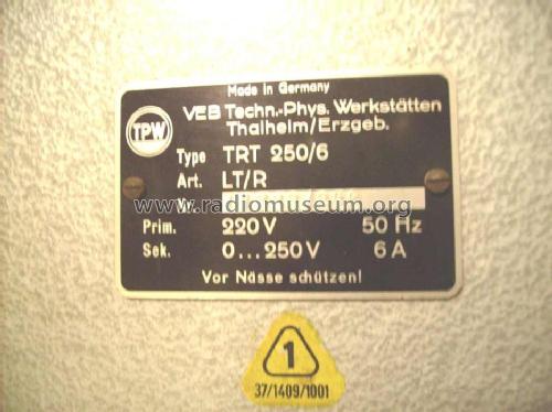 Trennregeltrafo TRT250/6; Technisch- (ID = 524763) Equipment