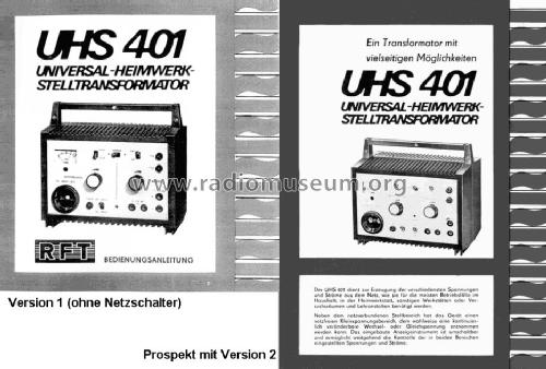 Universal-Heimwerk-Stelltrafo UHS 401; Technisch- (ID = 1549617) Equipment