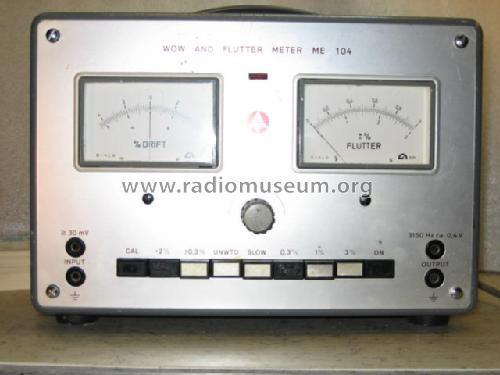 Wow and flutter meter ME104; Technisch (ID = 155853) Equipment