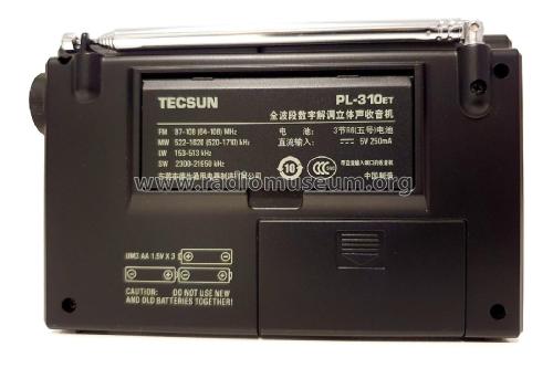 FM/SW/MW/LW DSP Receiver PL-310ET; Tecsun 德生通用电器... (ID = 3025230) Radio