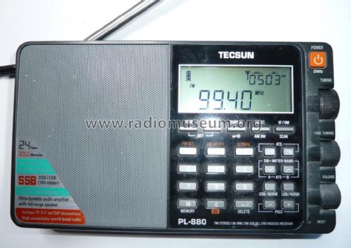 FM Stereo/LW/MW/SW-SSB PLL Synthesized Receiver PL-880; Tecsun 德生通用电器... (ID = 2360712) Radio