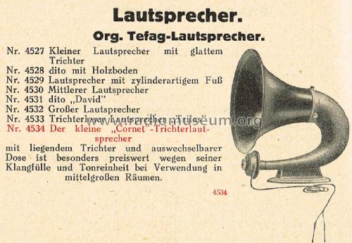 Cornet 1278; Tefag; Telephon (ID = 1983121) Lautspr.-K