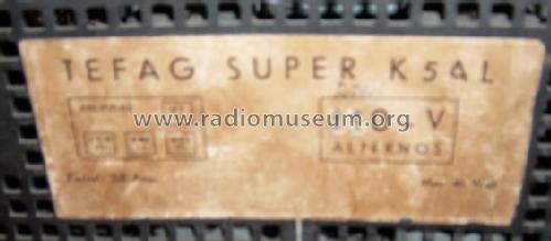 K5AL Super; Tefag; Telephon (ID = 806981) Radio