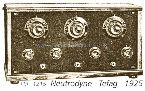 Neutrodyne 1215; Tefag; Telephon (ID = 1051) Radio