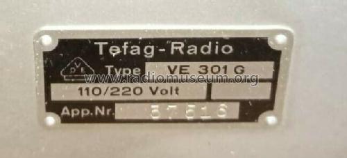 VE301G; Tefag; Telephon (ID = 2601780) Radio