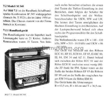 Tefifon M 540 Ch= T5521; Tefi-Apparatebau; (ID = 1021759) Radio