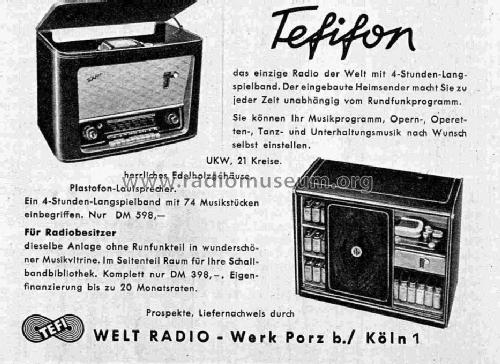 Tefifon M 540 Ch= T5521; Tefi-Apparatebau; (ID = 743119) Radio