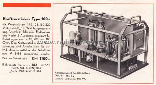 Kraftverstärker 100a; TeKaDe TKD, (ID = 1133362) Ampl/Mixer