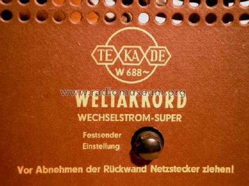 Weltakkord W688; TeKaDe TKD, (ID = 277757) Radio