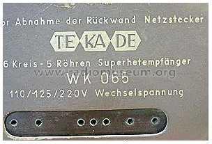 WK065; TeKaDe TKD, (ID = 58103) Radio