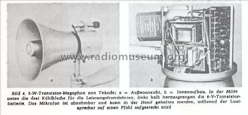 Transistoren-Megaphon ; TeKaDe TKD, (ID = 1826522) Ampl/Mixer