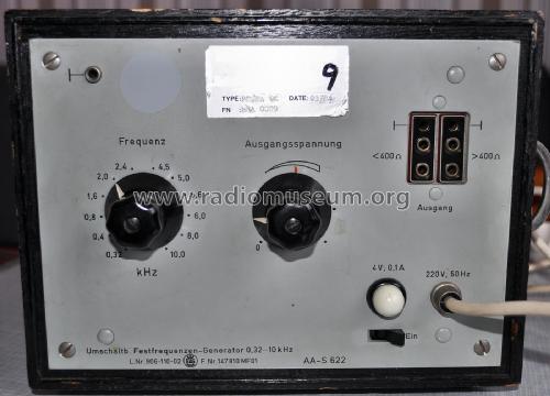 Umschaltb. Festfrequenzen-Generator 0,32 ...10 kHz L.Nr. 906-110-02; TeKaDe TKD, (ID = 1813456) Equipment