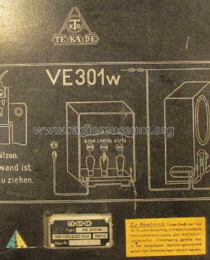 Volksempfänger VE301W; TeKaDe TKD, (ID = 2537308) Radio