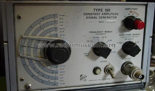 Constant Amplitude Signal Gen. 191; Tektronix; Portland, (ID = 2621581) Equipment