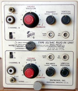 Dual-Trace Plug-In-Unit 53/54C; Tektronix; Portland, (ID = 1131132) Ausrüstung