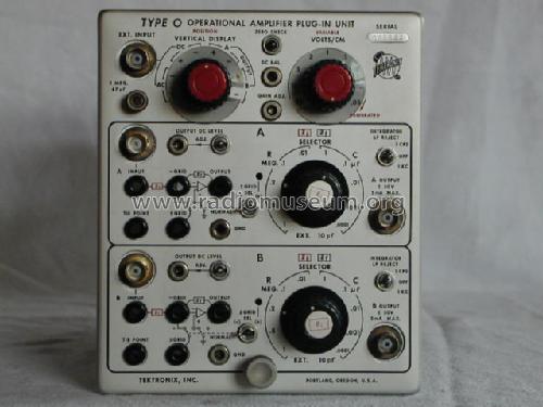 Operational Amplifier Plug-In Unit Type O; Tektronix; Portland, (ID = 205523) Equipment