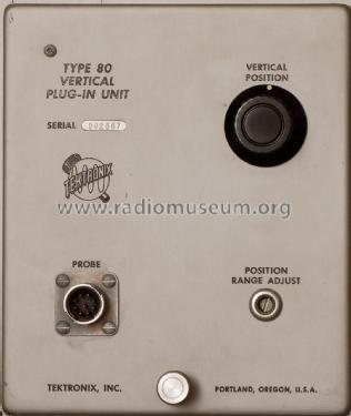 Plug-In-Unit 80; Tektronix; Portland, (ID = 2289395) Equipment