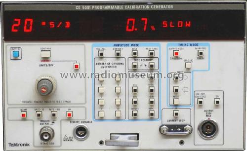 Programmable Oscilloscope Calibration Generators CG5001; Tektronix; Portland, (ID = 1007760) Equipment