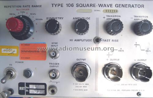 Square-Wave Generator 106; Tektronix; Portland, (ID = 660330) Equipment