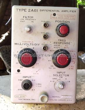 Plug-In Unit 2A61; Tektronix; Portland, (ID = 1214665) Equipment
