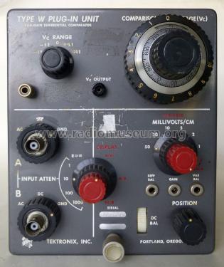 W Plug-In Unit ; Tektronix; Portland, (ID = 1480537) Equipment