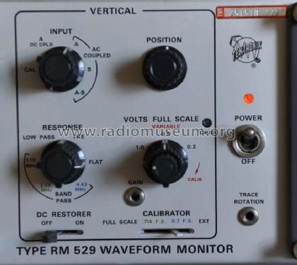 Waveform Monitor RM529-188D; Tektronix; Portland, (ID = 603053) Equipment