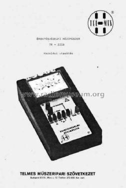 Érintésvédelmi müszer TR-2218; Telmes Szövetkezet (ID = 797668) Equipment