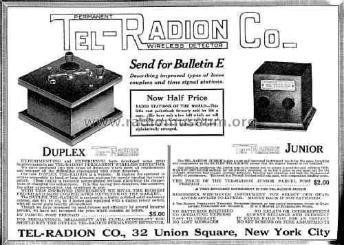 Permanent Crystal Detector Junior; Tel-Radion Co.; New (ID = 1031887) Radio part