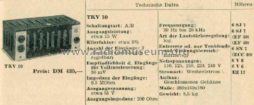 NF-Verstärker TKV10; Teladi; Düsseldorf (ID = 510682) Verst/Mix