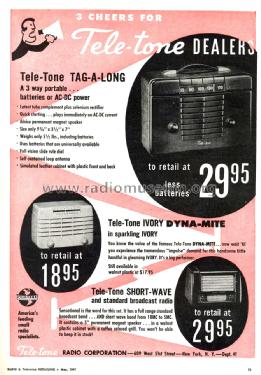145 Ch= R; Tele-Tone Radio Corp (ID = 1194842) Radio