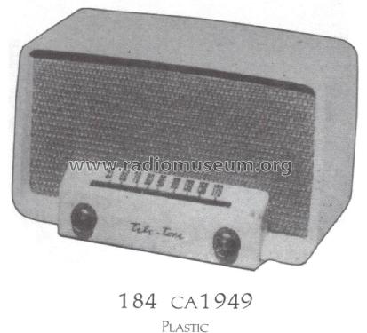 184 Ch= AM; Tele-Tone Radio Corp (ID = 1514644) Radio