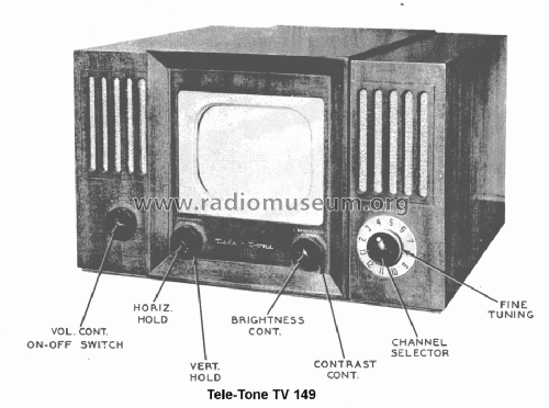 TV-149 ; Tele-Tone Radio Corp (ID = 1495062) Television
