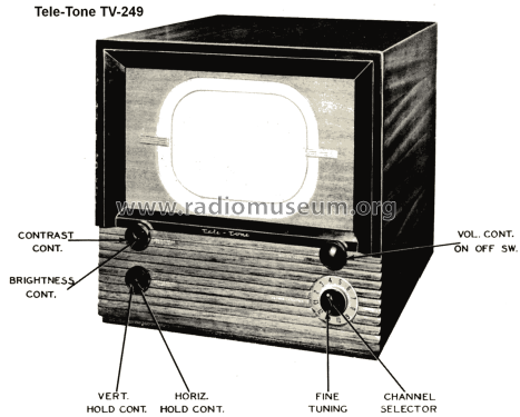 TV-249 ; Tele-Tone Radio Corp (ID = 1509672) Television