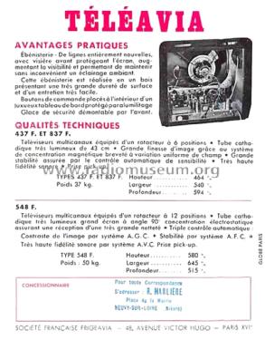 548F; Téléavia marque, (ID = 1969892) Télévision