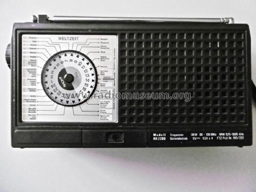 2-Wellen Radio UKW/MW Recorder- Clock- Timer RR 2200; Telectra; where? (ID = 2285220) Radio