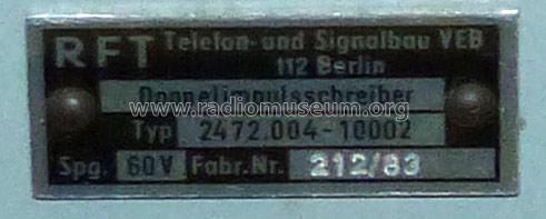 Doppelimpulsschreiber 2472.004-10002; Telefon- und (ID = 1998151) Equipment