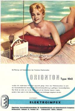 Orionton 1042a; Telefongyar, Terta (ID = 1931941) Radio