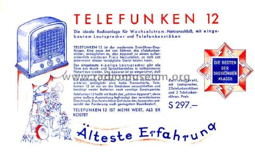 12WS/U ; Telefunken (ID = 112051) Radio