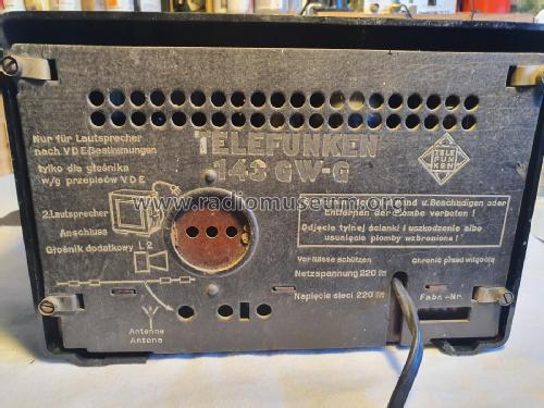 143GW-G ; Telefunken (ID = 2996300) Radio