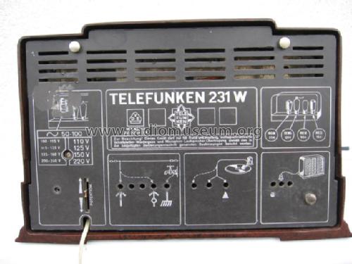 231W ; Telefunken (ID = 240598) Radio