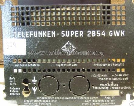 2B54GWK; Telefunken (ID = 352911) Radio