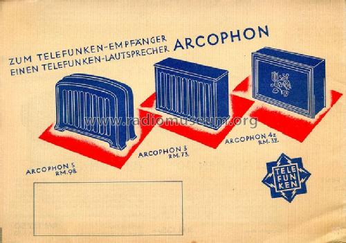 Arcophon 4 ; Telefunken (ID = 1311471) Lautspr.-K